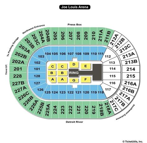 Joe Louis Arena Seating Chart Wwe Arena Seating Chart