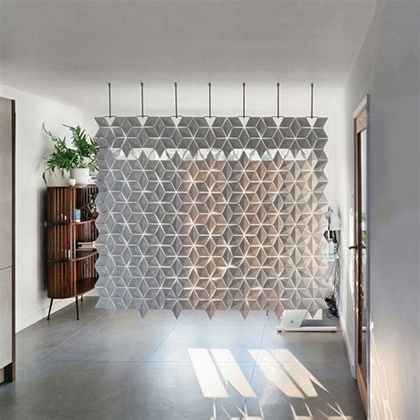 Facet Hanging Room Divider 238 X 207cm In White Bloomming