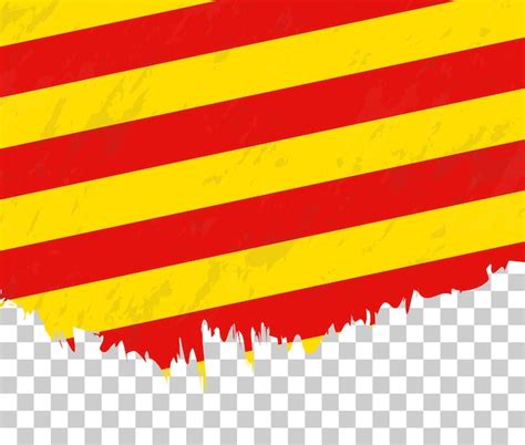 Premium Vector Grungestyle Flag Of Catalonia On A Transparent Background