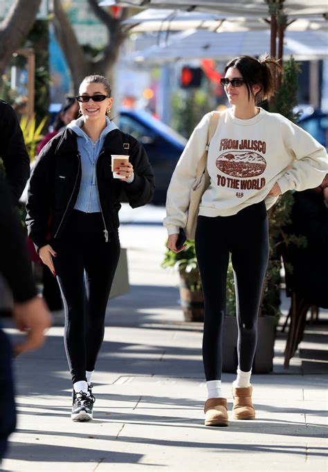 Kendall Jenner And Hailey Rhode Bieber At Croft Alley In Beverly Hills