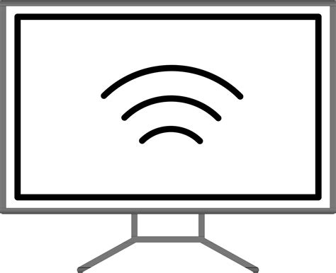 Vector Illustration Of Wifi Connected Monitor. 24335039 Vector Art at ...