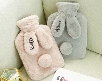Personalised Hot Water Bottle Cover Hot Water Bottle Cover Personalized Gifts Winter Wreath Gift