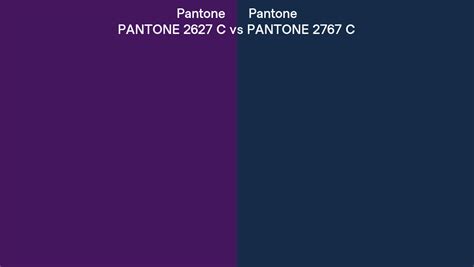 Pantone 2627 C vs PANTONE 2767 C side by side comparison
