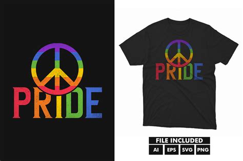 Pride Lgbt Gay Rainbow T Shirt Svg File Graphic By Tentshirtstore Creative Fabrica
