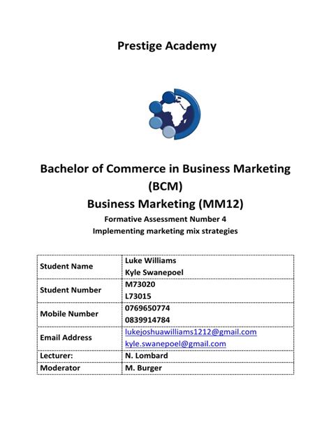 Business Marketing Assignment Sales Marketing