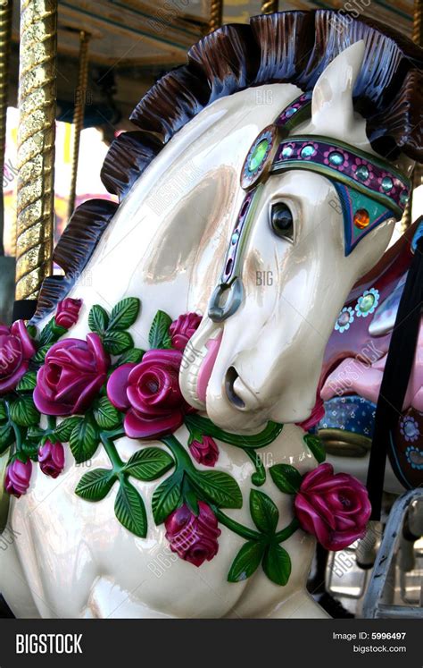 Floral Carousel Horse Image And Photo Free Trial Bigstock Carousel