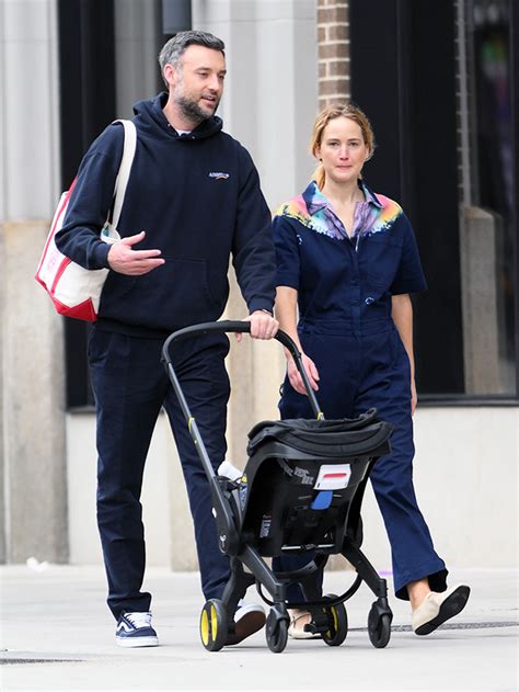 Jennifer Lawrence & Cooke Maroney Take Son Cy For Lunch In NYC: Photos