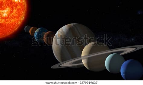 Planetary Alignment 3d Rendering Illustration Stock Illustration ...