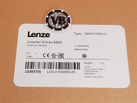 Lenze Profibus Module Type E Aycpmv S E Aycpmv