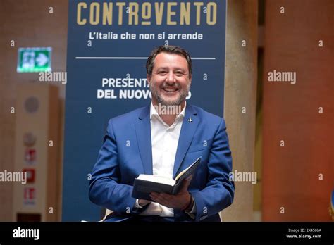 Italy Rome April 30 2024 Adriano Temple Matteo Salvini Presents