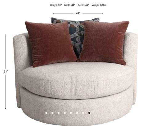 Iso Oversized Swivel Chair Slipcover Rfurniture