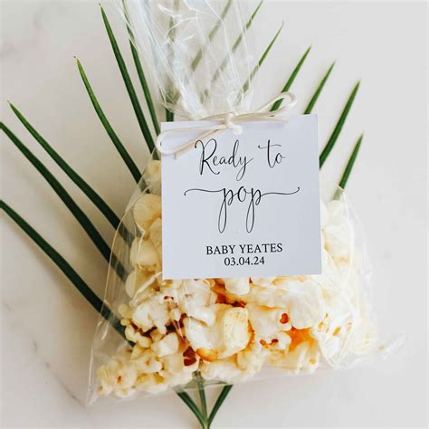 EDITABLE PDF Baby Shower Popcorn Favor Tag Ready To Pop Mini