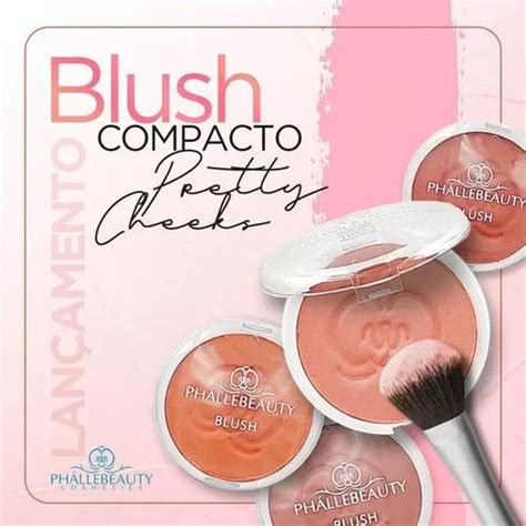 Blush Facial Compacto Phállebeauty Original 03 Opções De Cores