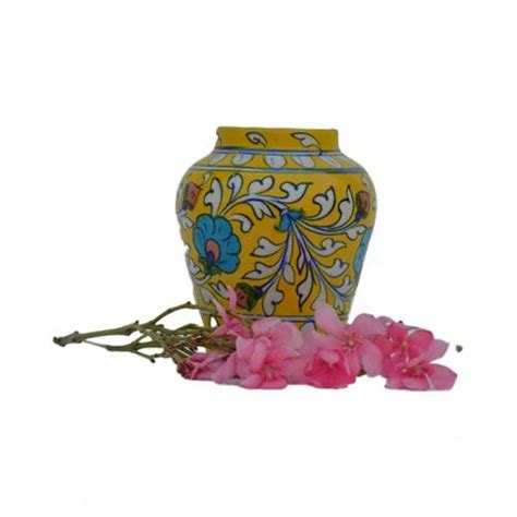 Buy Latest Handmade Blue Pottery of Jaipur- Handi vase