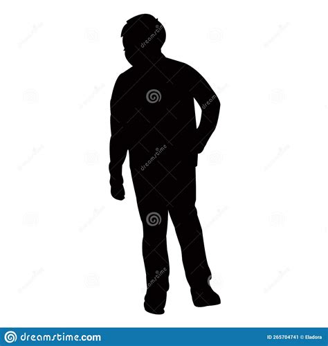 Un Vecteur De Silhouette Du Corps Debout Enfant Illustration De Vecteur