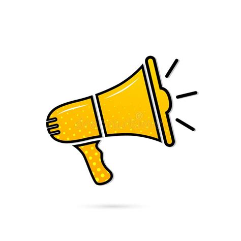 Megaphone Icon Blue Loudspeaker Sign Shout In Speaker Loud Announce Bullhorn Alert Noise