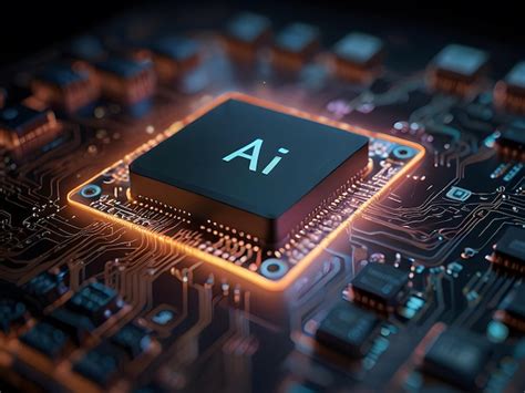 Innovation Technology AI Chip On Circuit Board Premium AI Generated Image