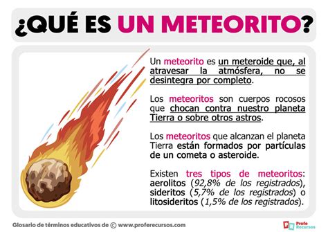 Qu Es Un Meteorito Tipos Y Sus Caracter Sticas