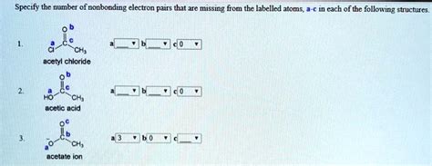 Solved Specify The Number Of Nonbonding Electron Pairs That Are