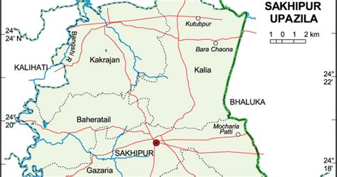 Maps Of Bangladesh Political Map Of Sakhipur Upazila Tangail District