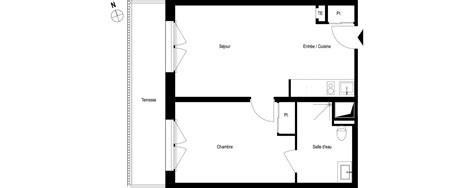 Plan Appartement T2 De 42 00 M² Neuf à Romans Sur Isère Résidence