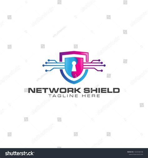 Network Shield Security Lock Logo Vector Stock Vector Royalty Free 1523438738 Shutterstock