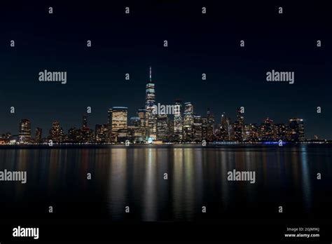 New York City Night Skyline Stock Photo - Alamy