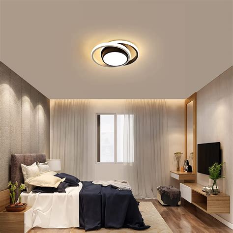 Plafoniera Led Moderna Senqiu Forma Rotund W Lm Lumina Calda