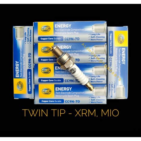 Hella Energy Spark Plug Twin Tip Double Tip Xrm Mio Tmx Raider Barako