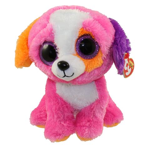 TY Beanie Boos - PRECIOUS the Pink Dog (Glitter Eyes) (Medium Size - 8 ...