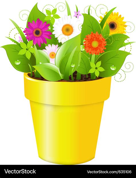 Flower pot Royalty Free Vector Image - VectorStock