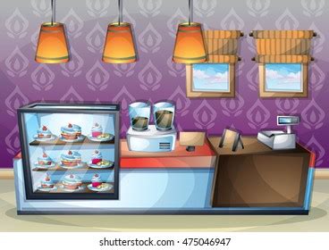 Cartoon Vector Illustration Interior Cafe Room Stock Vector (Royalty Free) 475046947 | Shutterstock