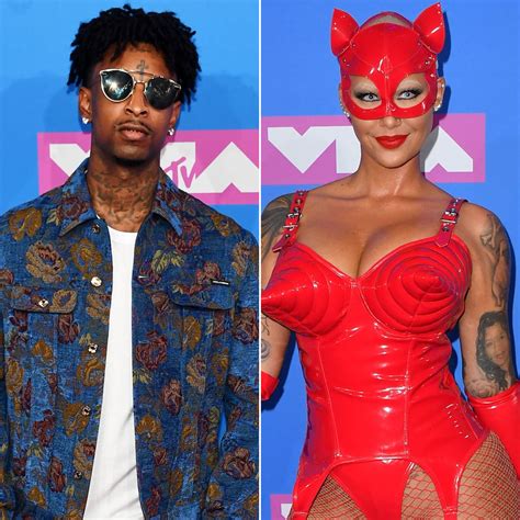 21 Savage and Amber Rose | Celebrity Exes at the 2018 MTV VMAs | POPSUGAR Celebrity Photo 7