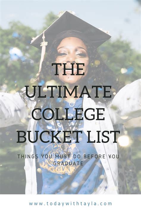 48 College Bucket List Ideas College Bucket List College Fun Free