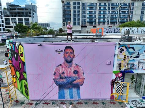 Arlex Campos Autor Del Primer Mural De Messi En Miami Con Ol