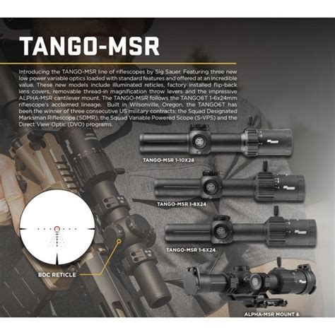 New Sig Sauer Tango Msr X Mm Sfp Illuminated Bdc