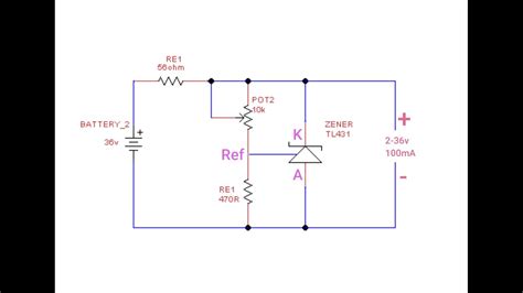 Adjustable Shunt Zener Regulator Circuit Using TL431