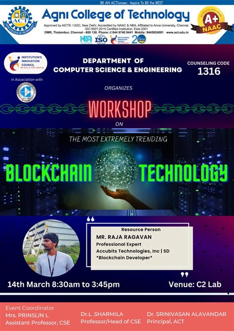 Workshop On Blockchain Technology Agni College