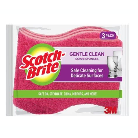 3M ScotchBrite Light Duty Scrub Sponge 3PC Pack