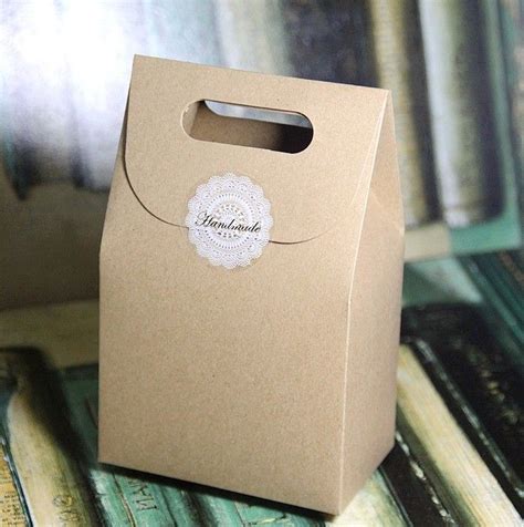 Heartwarming Kraft Paper Cookie Bags Gift Packaging Material