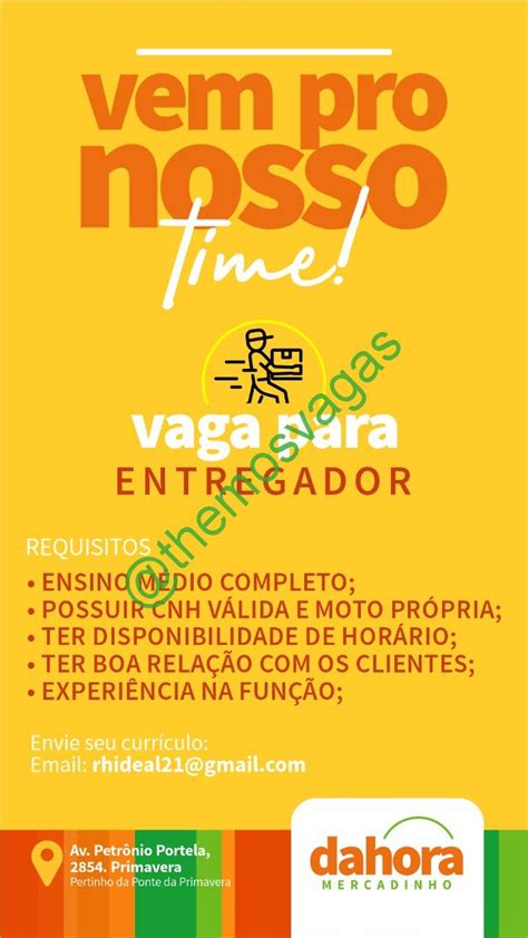 Entregador Teresina Pi Vaga S Themos Vagas Empregos E