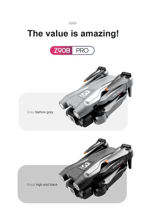 Drone Z908 Pro Max Evitamento Ostacoli Motore Brushless 4K Doppia Lente ...