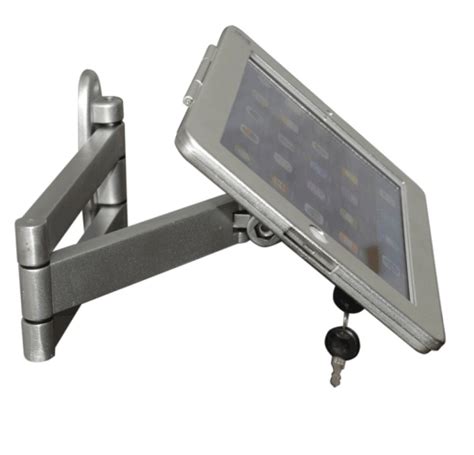 (P2013)IPAD bracket swivel arm articulating wall mount with lock key anti theft - TV Wall Mount ...