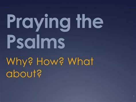 Ppt Praying The Psalms Powerpoint Presentation Free Download Id