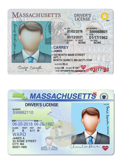 Massachusetts Driver License Psd Template Multi Version Download Passport Psd Template