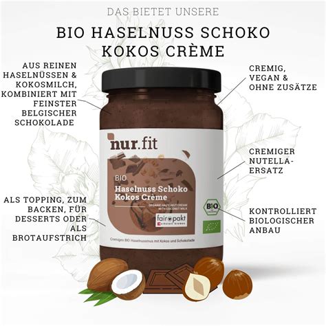 Nur Fit Bio Haselnuss Schoko Kokos Cr Me G Shop Apotheke