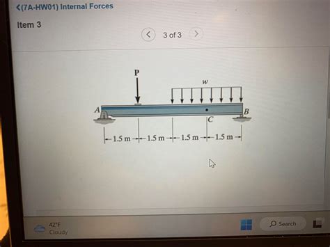 Solved Determine The Normal Force Shear Force And Moment