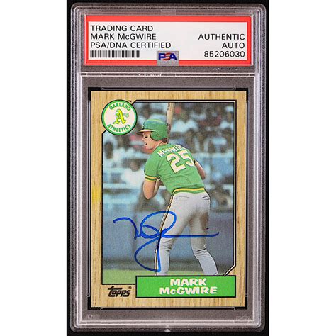 Mark Mcgwire Signed 1987 Topps 366 Psa Pristine Auction