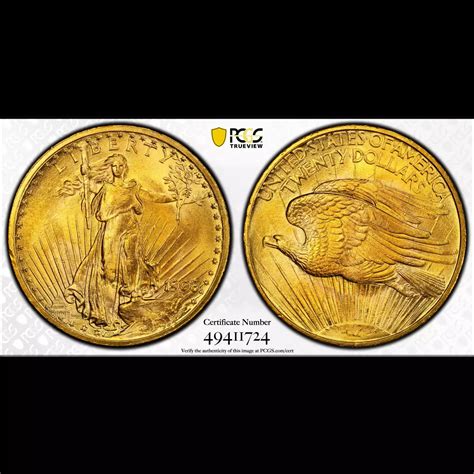 1908 Saint Gaudens 20 Gold Double Eagle PCGS MS 65 No Motto Old