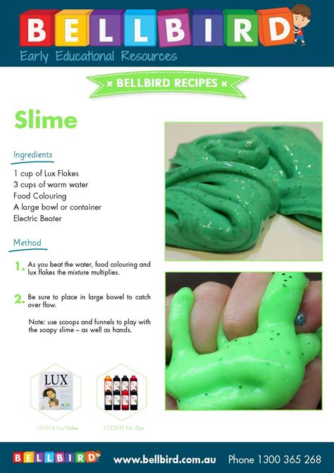 Recipes for Creativity Slime Recipe